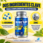 Krec'Up American Natural - L arginina + zinc para crecimiento y energía (9-22 AÑOS)