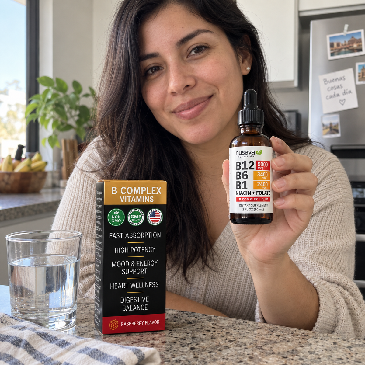 Vitamina B12 5000 mcg en Gotas — Complejo B Líquido Alta Potencia (Caja x2)
