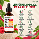 Vitamina B12 5000 mcg en Gotas — Complejo B Líquido Alta Potencia (Caja x2)