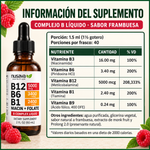Vitamina B12 5000 mcg en Gotas — Complejo B Líquido Alta Potencia (Caja x2)