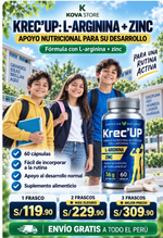 Krec'Up American Natural - L arginina + zinc para crecimiento y energía (9-22 AÑOS)