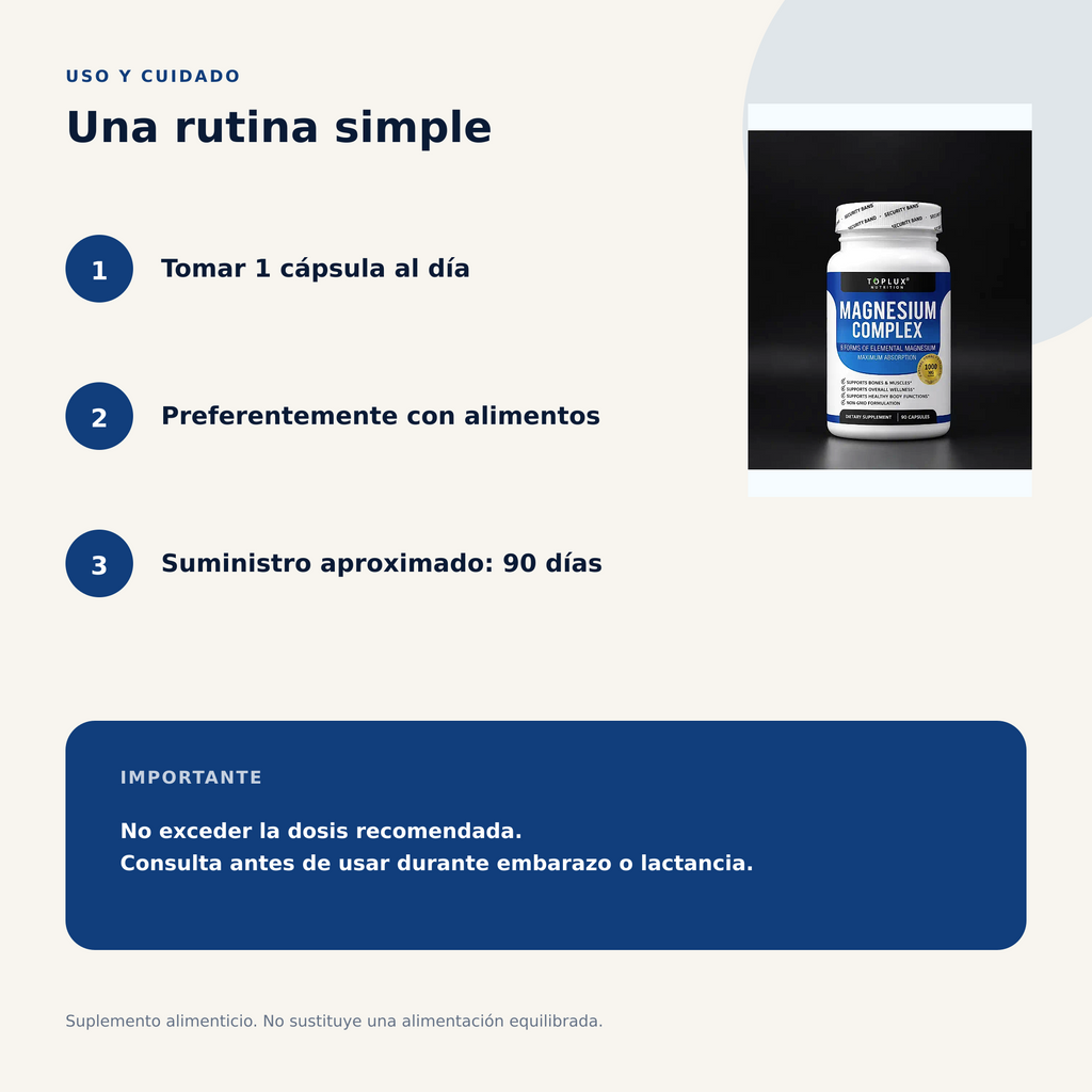Magnesium Complex 8 en 1: modo de uso y advertencias